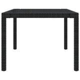11 Piece Outdoor Dining Set with Cushions Poly Rattan Black and Grey - Extra Image