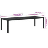 11 Piece Outdoor Dining Set with Cushions Poly Rattan Black and Grey - Extra Image