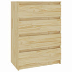 Side Cabinets 3 pcs Solid Wood Pine