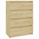 Side Cabinets 3 pcs Solid Pinewood - Close-Up Angle