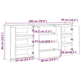 Side Cabinets 3 pcs Solid Pinewood - Extra Image