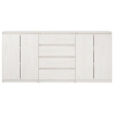 Side Cabinets 3 pcs White Solid Pinewood - Top-Down View
