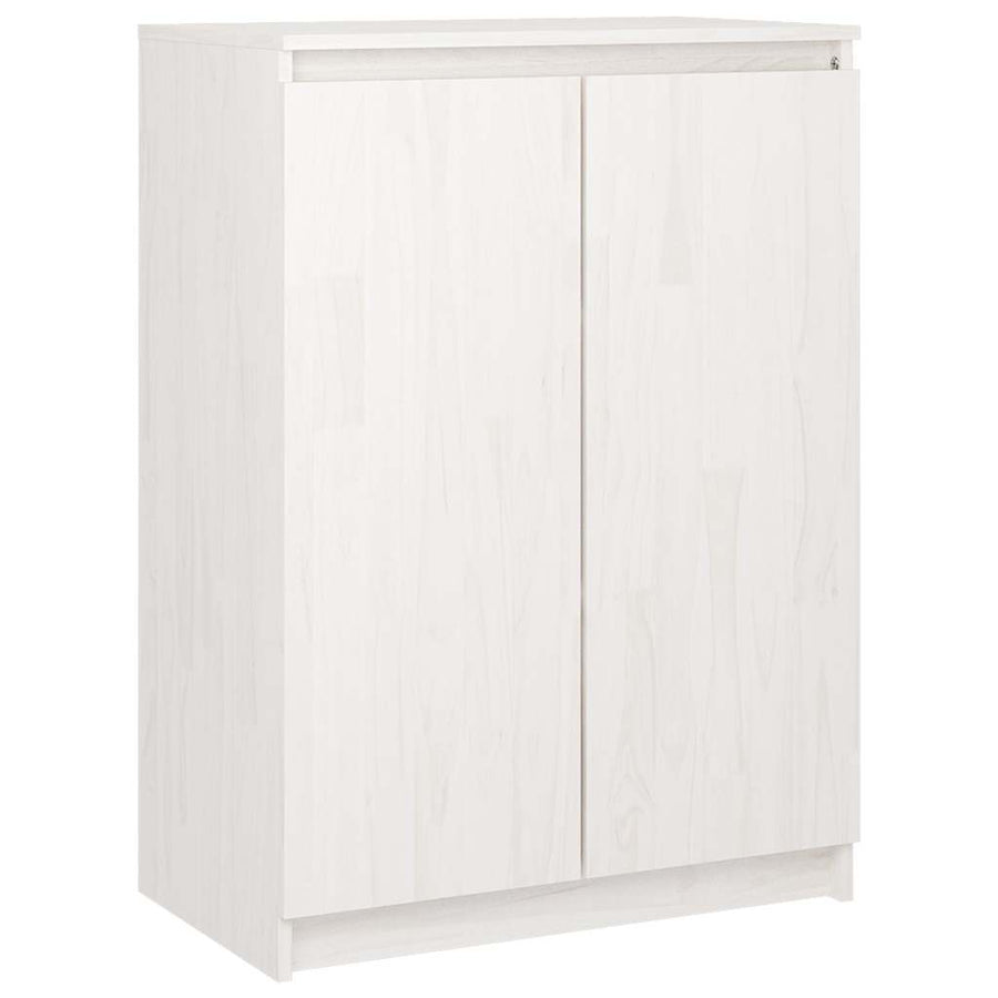 Side Cabinets 3 pcs White Solid Wood Pine