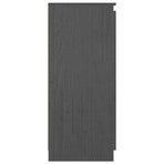 Side Cabinets 3 pcs Grey Solid Wood Pine