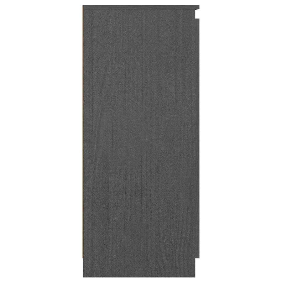 Side Cabinets 3 pcs Grey Solid Wood Pine