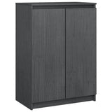 Side Cabinets 3 pcs Grey Solid Pinewood