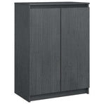Side Cabinets 3 pcs Grey Solid Wood Pine