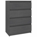 Side Cabinets 3 pcs Grey Solid Wood Pine