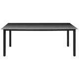 9 Piece Garden Dining Set with Cushions Poly Rattan Beige - Extra Image