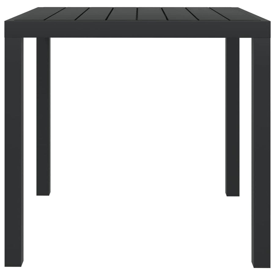 5 Piece Garden Dining Set with Cushions Poly Rattan Black
