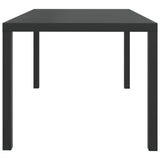 5 Piece Garden Dining Set with Cushions Poly Rattan Black