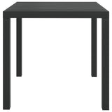 5 Piece Garden Dining Set with Cushions Poly Rattan Black