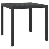 5 Piece Garden Dining Set with Cushions Poly Rattan Black