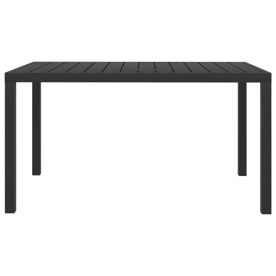5 Piece Garden Dining Set with Cushions Poly Rattan Black
