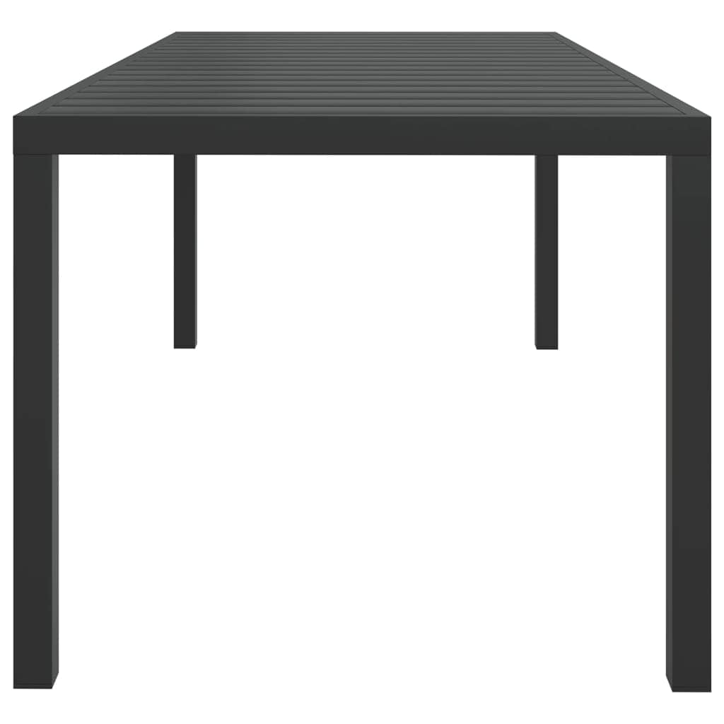 7 Piece Garden Dining Set with Cushions Poly Rattan Black