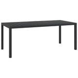 7 Piece Garden Dining Set with Cushions Poly Rattan Black - Extra Image