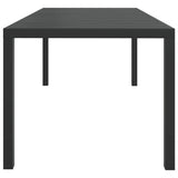 9 Piece Garden Dining Set with Cushions Poly Rattan Black