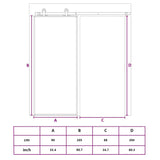 Sliding Door Frosted ESG Glass and Aluminium 90x205 cm Black
