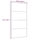 Sliding Door Frosted ESG Glass and Aluminium 102.5x205 cm Black