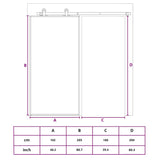 Sliding Door Frosted ESG Glass and Aluminium 102.5x205 cm Black