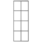 Sliding Door Black 76x205 cm ESG Glass and Aluminium