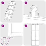 Sliding Door Black 76x205 cm ESG Glass and Aluminium - Rear View
