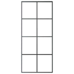 Sliding Door Black 90x205 cm ESG Glass and Aluminium