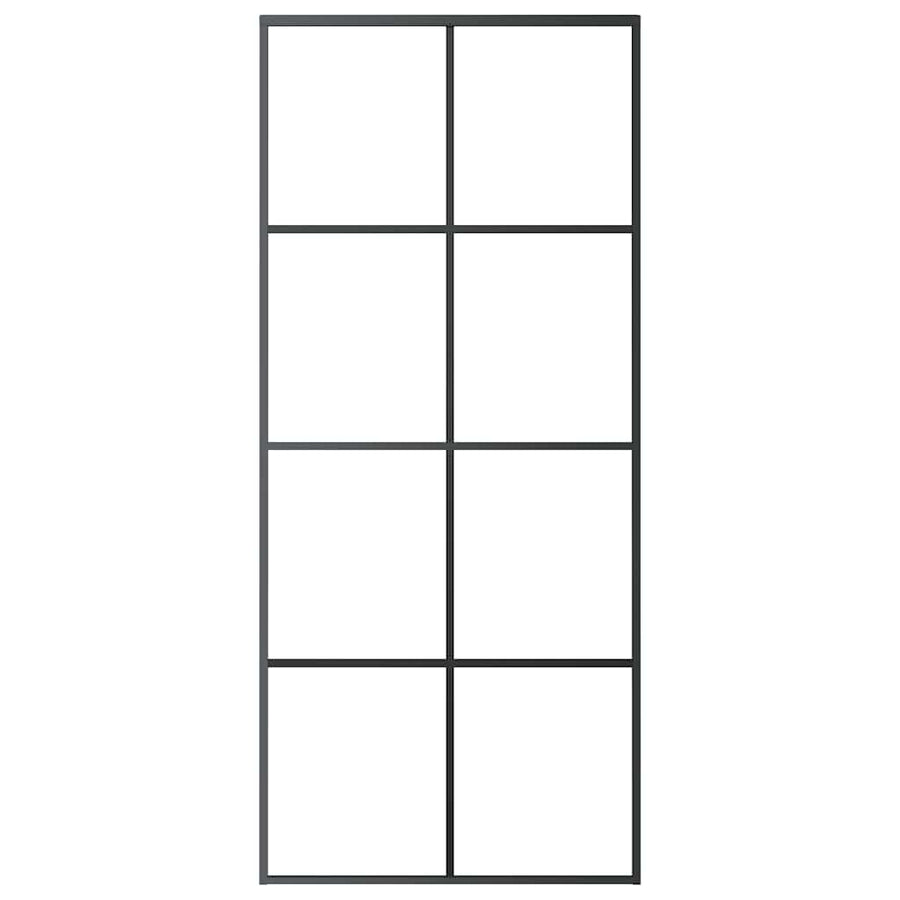 Sliding Door Black 90x205 cm ESG Glass and Aluminium