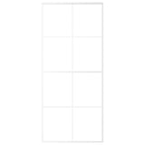 Sliding Door Frosted ESG Glass and Aluminium 90x205 cm White - Side View