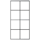 Sliding Door Black 102,5x205 cm ESG Glass and Aluminium