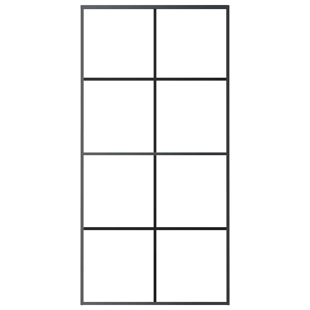 Sliding Door Black 102,5x205 cm ESG Glass and Aluminium