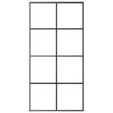 Sliding Door Black 102,5x205 cm ESG Glass and Aluminium - Side View