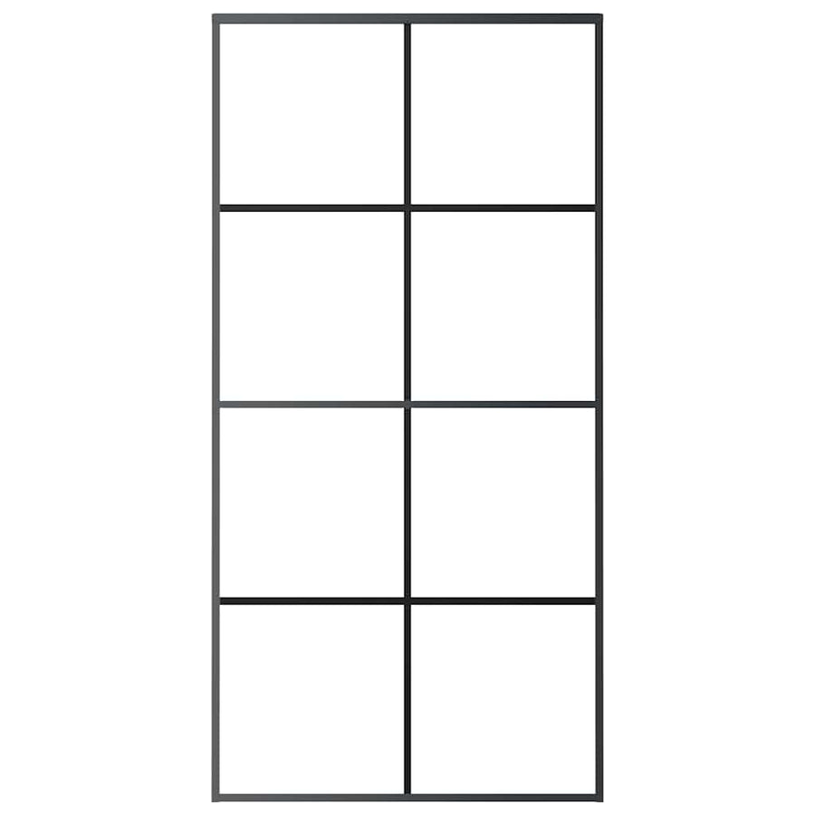 Sliding Door Black 102,5x205 cm ESG Glass and Aluminium