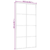 Sliding Door Black 102,5x205 cm ESG Glass and Aluminium