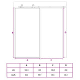 Sliding Door Black 102,5x205 cm ESG Glass and Aluminium