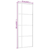 Sliding Door Frosted ESG Glass and Aluminium 76x205 cm Black - Close-Up Angle