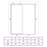 Sliding Door Frosted ESG Glass and Aluminium 76x205 cm Black