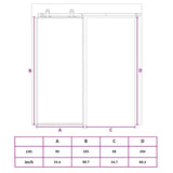 Sliding Door Frosted ESG Glass and Aluminium 90x205 cm Black