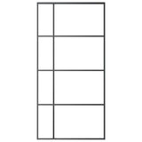 Sliding Door Frosted ESG Glass and Aluminium 102.5x205 cm Black