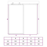 Sliding Door Frosted ESG Glass and Aluminium 102.5x205 cm Black