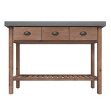 Console Table 110x35x80 cm Solid Wood Fir - Side View