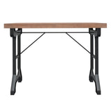 Dining Table 110x65x82 cm Solid Wood Fir and Iron
