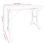 Dining Table 110x65x82 cm Solid Wood Fir and Iron