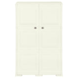 Plastic Cabinet 79x43x125 cm Wood Design Vanilla Ice - Front View