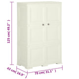 Plastic Cabinet 79x43x125 cm Wood Design Vanilla Ice - Low Angle