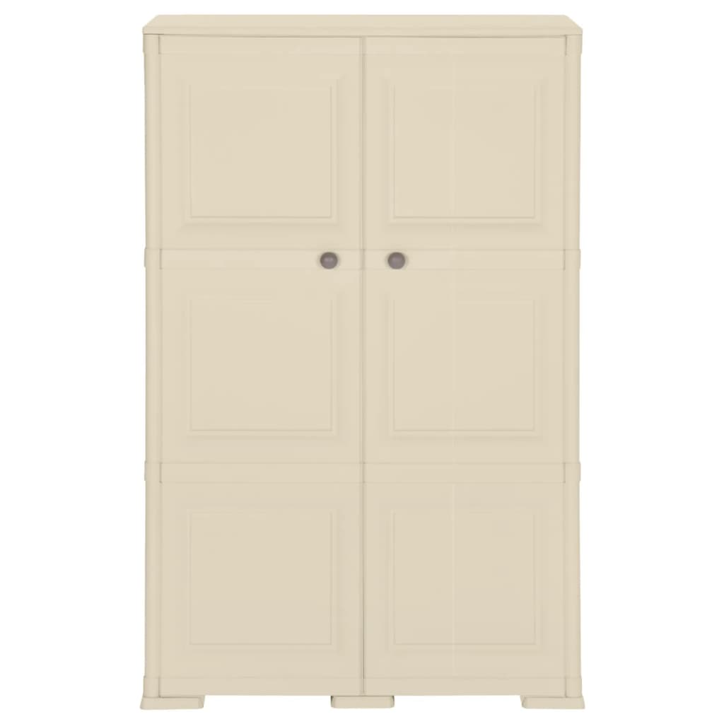 Plastic Cabinet 79x43x125 cm Wood Design Angora White