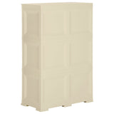 Plastic Cabinet 79x43x125 cm Wood Design Angora White - 45-Degree Angle