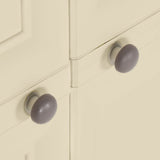 Plastic Cabinet 79x43x125 cm Wood Design Angora White