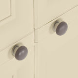 Plastic Cabinet 79x43x125 cm Wood Design Angora White - Rear View