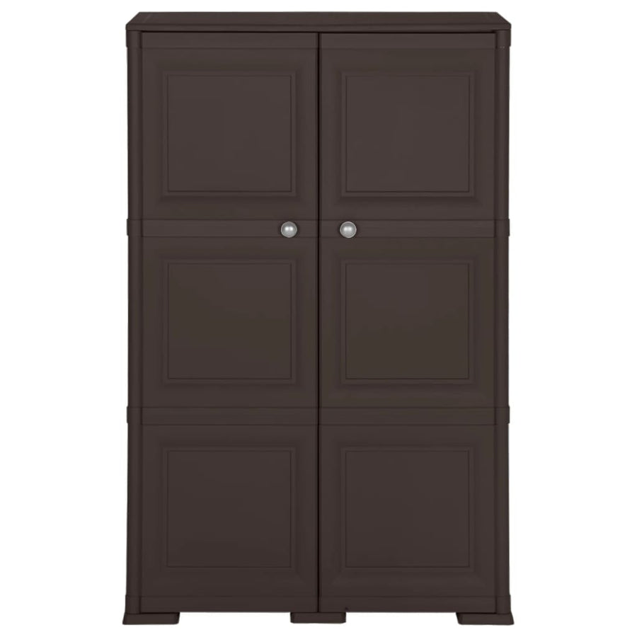 Plastic Cabinet 79x43x125 cm Wood Design Brown